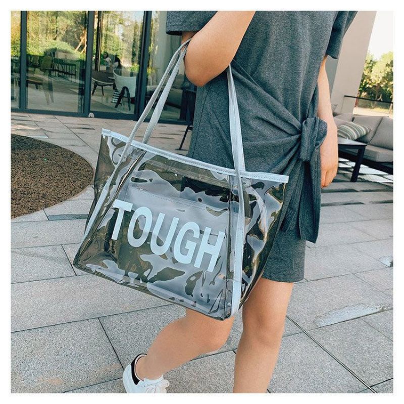 Túi Xách Nữ Trong Suốt TOUGH Cỡ Lớn. Thời Trang Hàn Quốc Sành Điệu