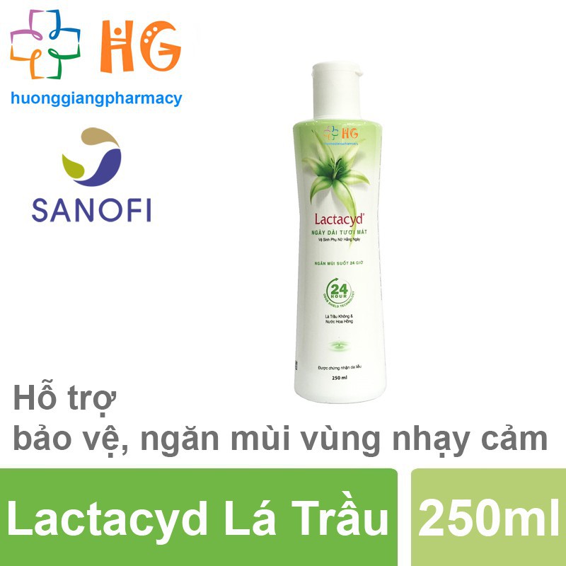 Dung dịch vệ sinh phụ nữ Lactacyd lá trầu không( chính hãng công ty sanofi)