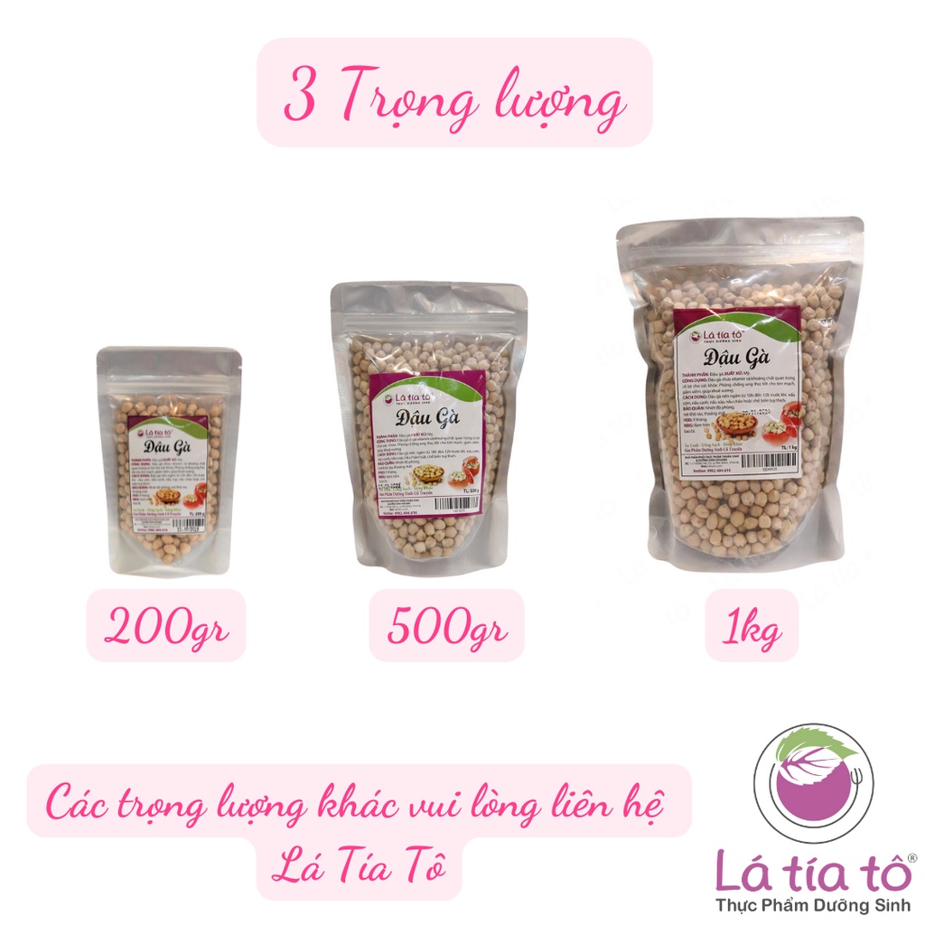 ĐẬU GÀ TRẮNG HỮU CƠ NHẬP KHẨU 200GR - LÁ TÍA TÔ