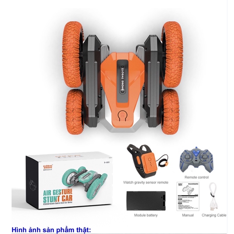 Đồ chơi ô tô địa hình điều khiển từ xa xoay 360 độ cảm biến điều khiển bằng tay