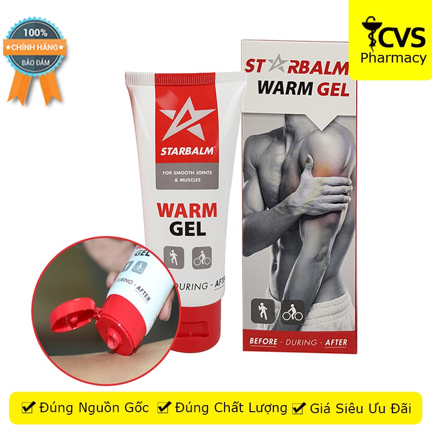 Gel Starbalm 100ml Nóng, Lạnh - dùng sau khi bị chấn thương, bầm tím, căng cơ - Cvspharmacy