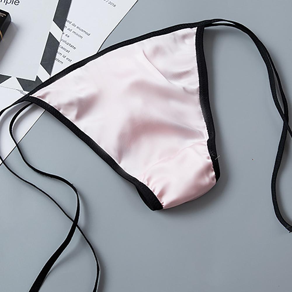 BACK2LIFE Quần Lót Lọt Khe Bằng Lụa Lạnh Có Thể Điều Chỉnh