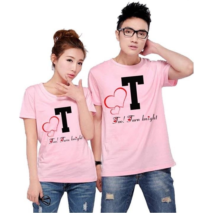 Áo thun đôi chữ cái