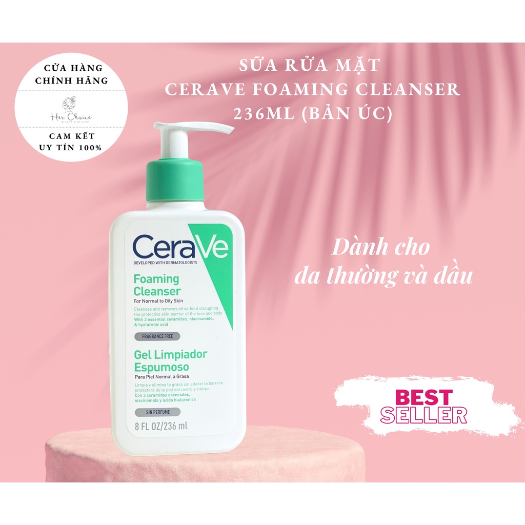 Sữa rửa mặt CeraVe Foaming Facial Cleanser 236ml