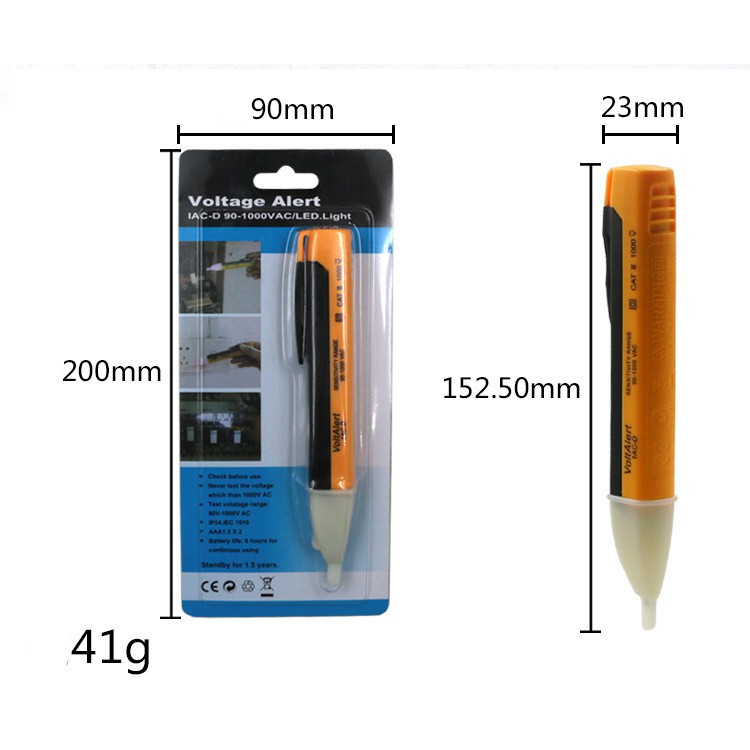 Bút thử điện cảm biến AC 90-1000V không cần pin tiện lợi