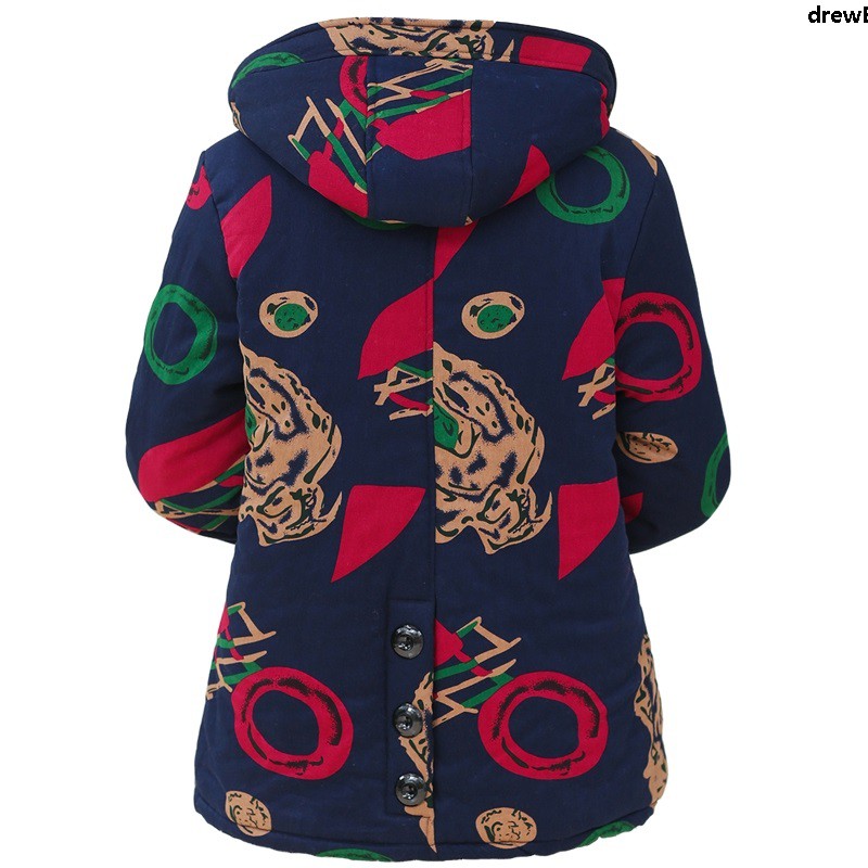 Áo khoác Cotton dày dặn thời trang mùa đông cho nữ 60 80 tuổi