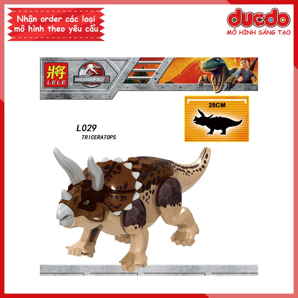 Minifigues các khủng long siêu đẹp trong Jurassic World - Đồ chơi Lắp ghép Xếp hình Mini LeLe Mô hình L018 - 029