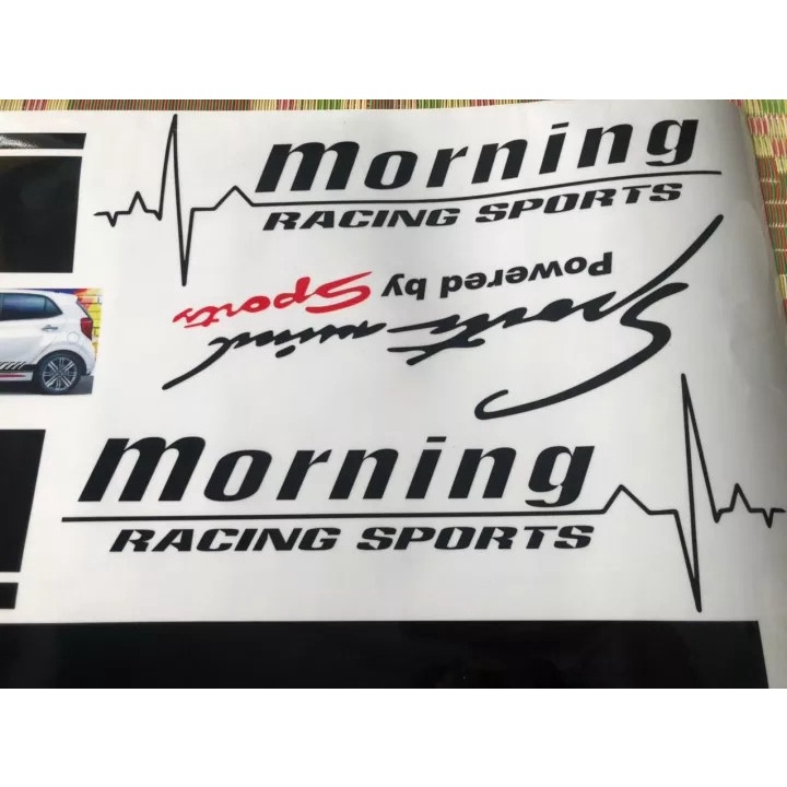 Tem xe Ô tô Kia Morning 3 lớp hàng thiết kế mực chuẩn xịn