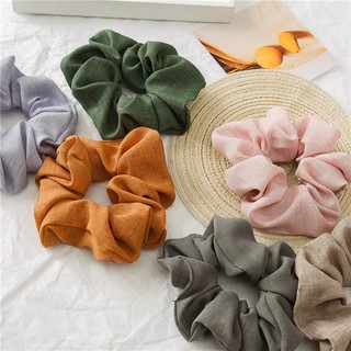 Buộc Tóc Vải Đơn Giản Màu Xinh Xắn Scrunchies Cột Tóc
