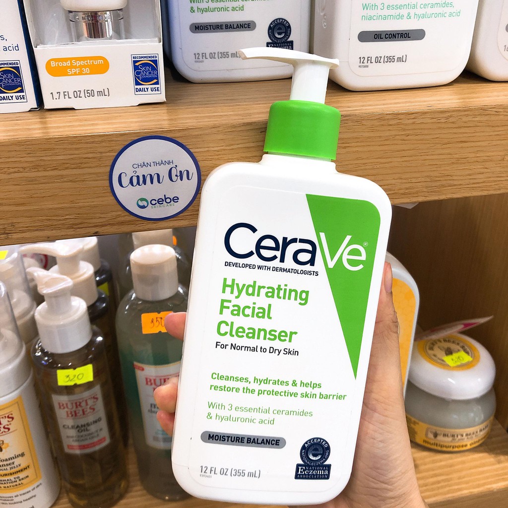 Sữa rửa mặt Cerave Hydrating Facial Cleanser (355mL) | BigBuy360 - bigbuy360.vn