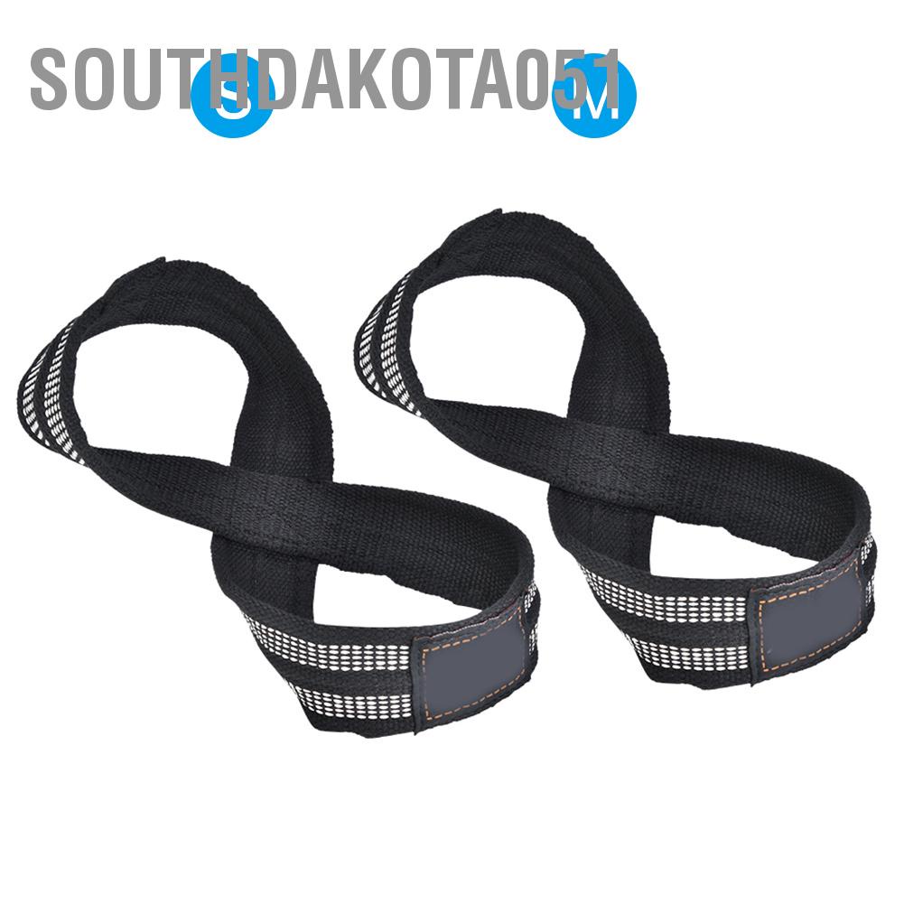 Hàng Sẵn Cặp Dây kéo lưng tập GYM-Hỗ trợ Deadlift, kéo tạ, lên xà Hình 8 Dây đeo cổ tay để kéo lên Thanh ngang Tăng lực cho phòng tập thể dục Thiết bị thể hình【Southdakota051】