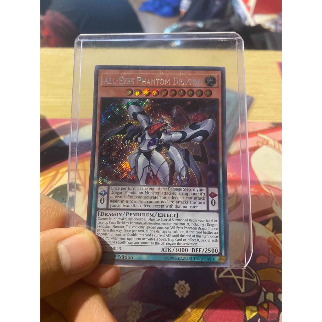 Lá bài thẻ bài Yugioh All Eyes Phantom Dragon - Secret Rare - Tặng bọc bài nhựa bảo quản