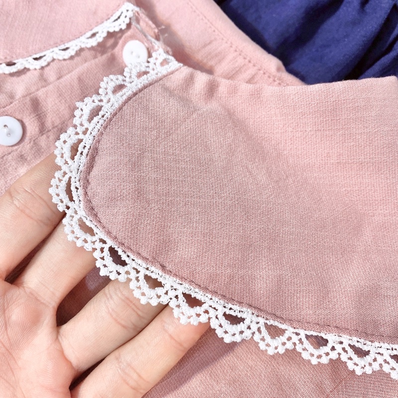 Váy Babydoll cho bé chất đũi phối zen