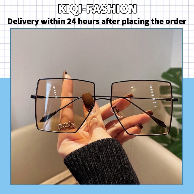 Kính Mát Gọng Vuông Lớn Chống Tia UV400 Thời Trang Dành Cho Nam Và Nữ