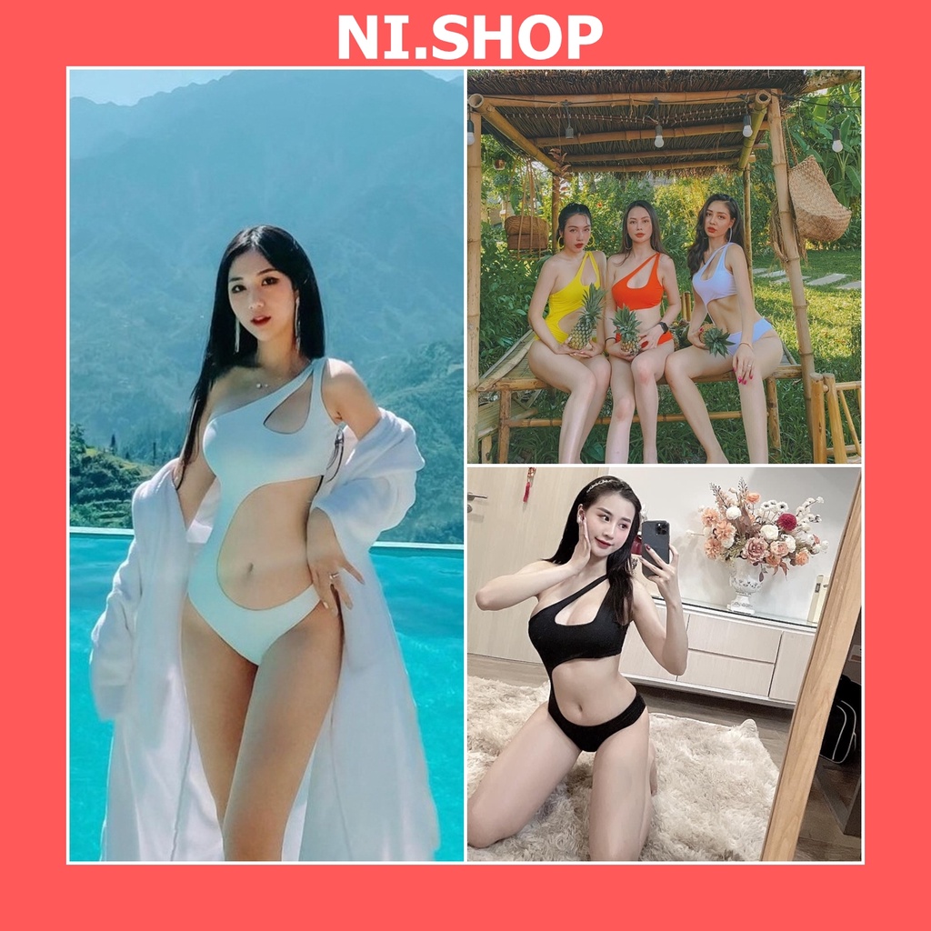 Bikini nữ liền thân khoét eo cutout xinh xắn Đồ bơi nữ 1 mảnh kín đáo hở eo thon gọn L02