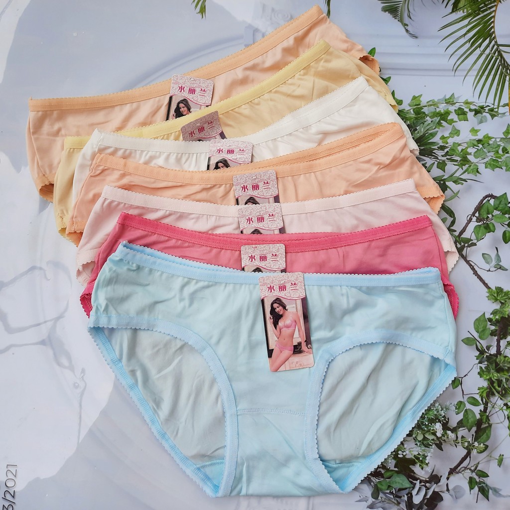 Combo 10 quần lót cotton Thái nữ big size 55-60kg Mã 88651