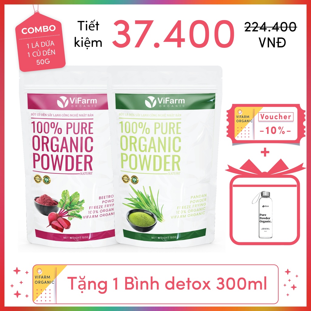 Bột Lá Dứa Nguyên Chất 100% ViFarm 50Gram