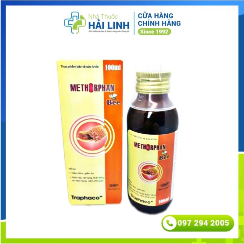 Bổ phế Methorphan Bee Traphaco ⚡ Tặng quà ⚡ Chai 100ml Giúp giảm ho, long đờm