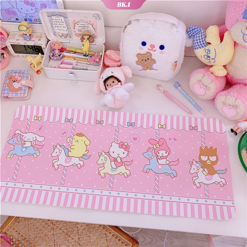 Thảm Lót Bàn Ăn Cách Nhiệt Chống Bẩn In Hình Mèo Hello Kitty Melody Kuromi Đáng Yêu Tiện Dụng Cho Văn Phòng