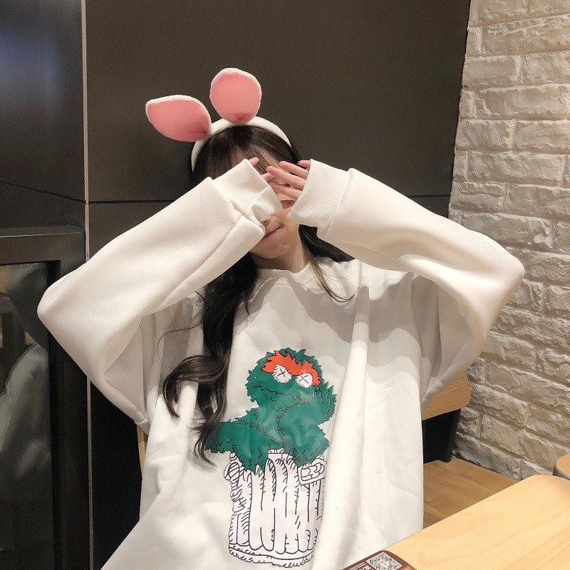 [KEM ẢNH THẬT Ở CUỐI] A131 ÁO NỈ ULZZANG MONSTER | BigBuy360 - bigbuy360.vn