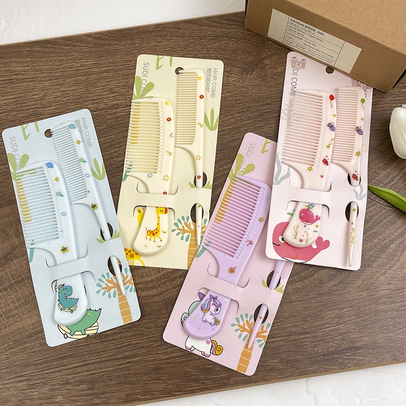 Set 2 lược chải tóc hoạt hình dễ thương