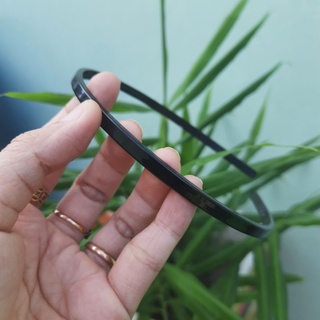Combo 3 cái Bờm cài tóc bản vuông trơn màu đen (bản nhí 4mm)