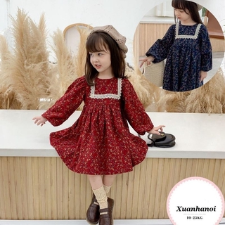 Váy dạ dài tay Quảng Châu phong cách Vintage XHN354