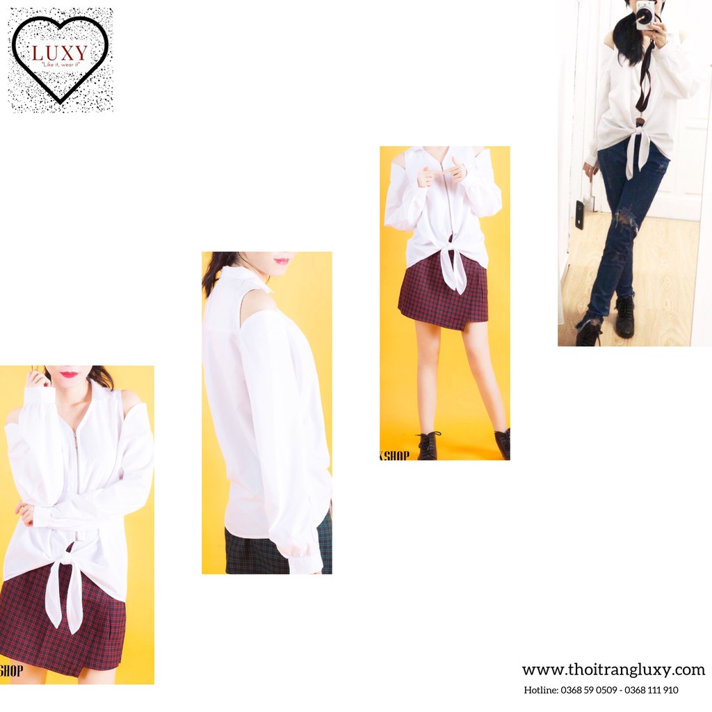 Áo kiểu nữ đẹp phong cách thời trang Hàn quốc Luxy