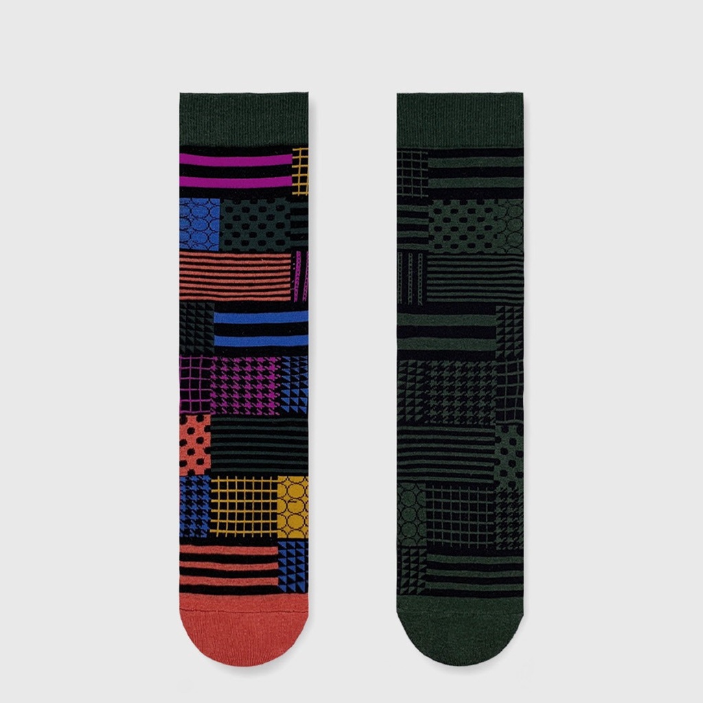 Vớ cotton nữ WAFNHA D128 cổ cao phong cách cổ điển