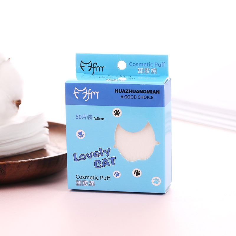 Set 50 Bông Tẩy Trang Cotton Mỏng Dùng Một Lần Thân Thiện Với Làn Da