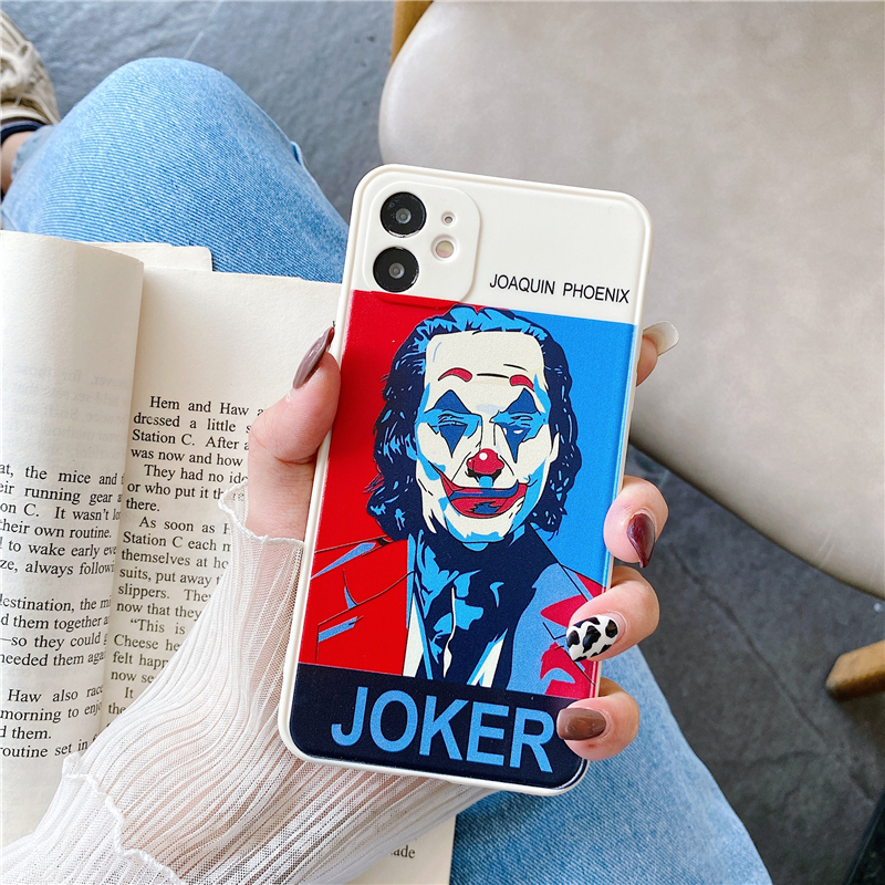DC Comic Characters Harley Joker Couple Phone Case iPhone 12 Pro Max 12 Mini 11 Pro Max Soft TPU Silicone Square Cover iPhone 6 6s 7 8 Plus SE 2020 X XS MAX XR