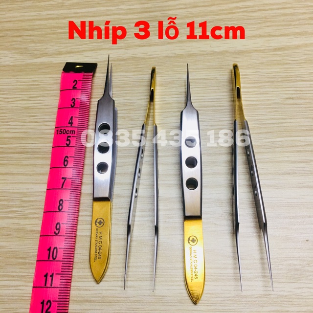 NHÍP 3 LỖ 11cm-CÓ MẤU (Hàng mới về)