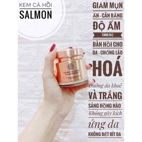 Kem căng bóng tái tạo da cá hồi Salmon oil cream  - Hàng chính hãng