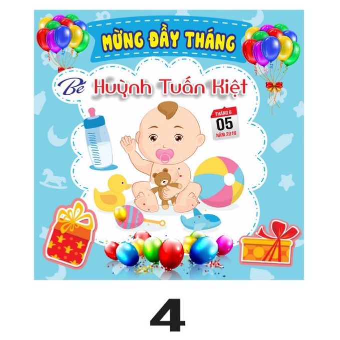 Phông trang trí sinh nhật cho bé - free thiết kế theo yêu cầu