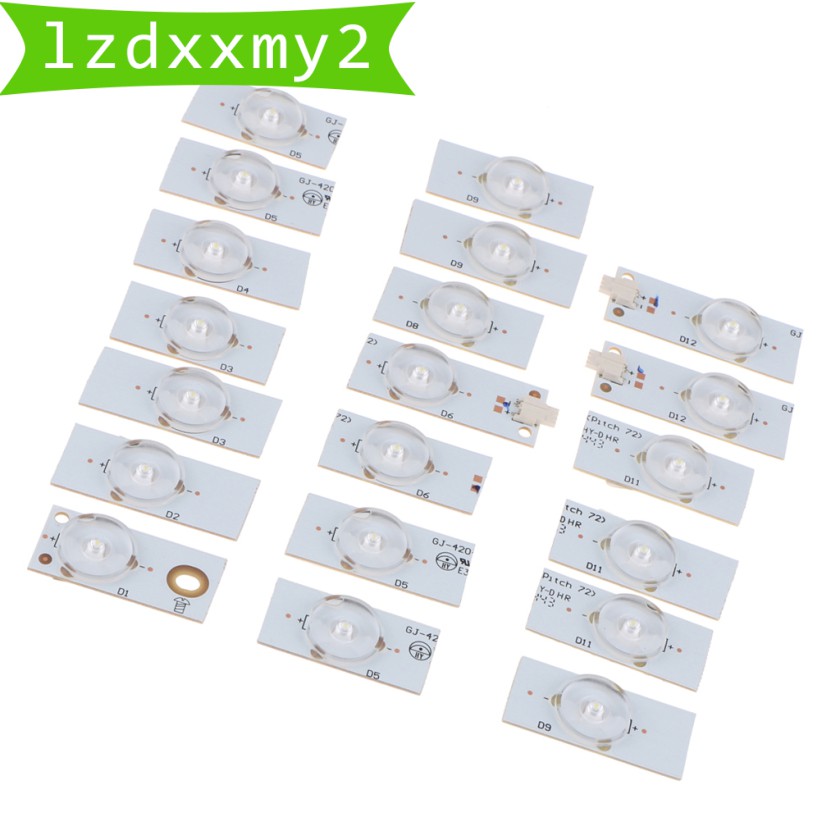 20 Bóng Đèn Led 6v Smd Có Lens Lọc Cho Tv Led 32-65 Inch