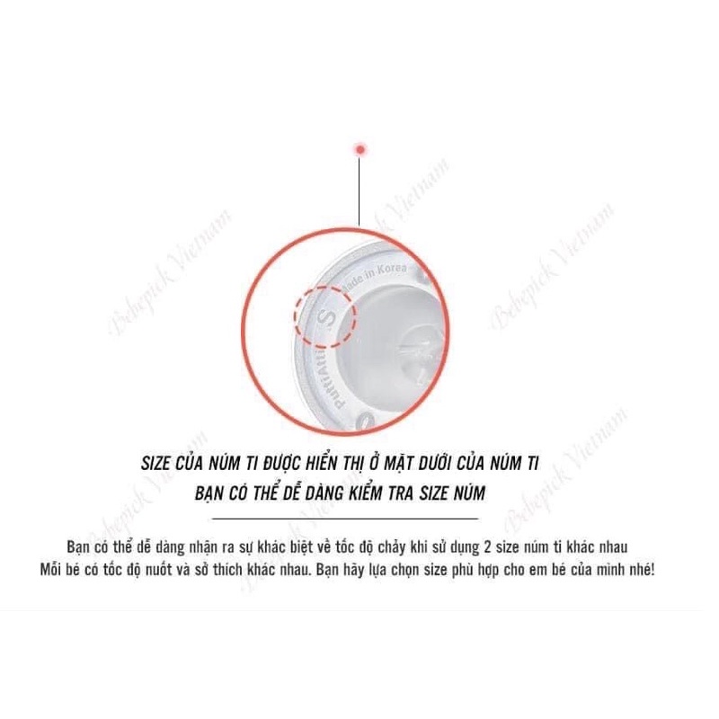 Núm ti bình sữa bebepick nội địa hàn