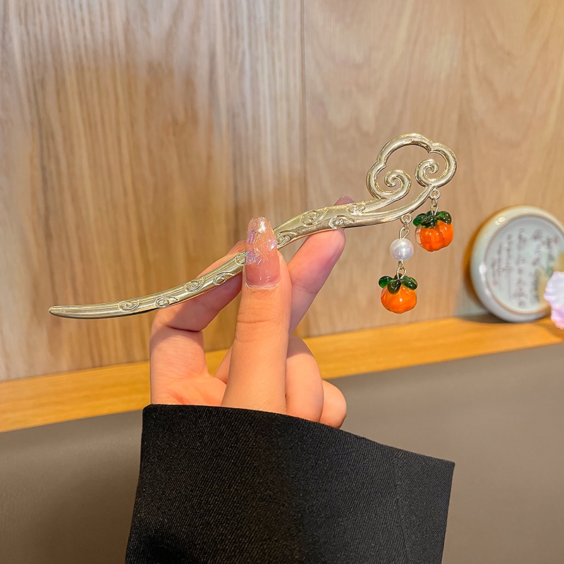 Trâm Cài Tóc Bằng Kim Loại Đính Tua Rua Phong Cách Cổ Điển Cho Nữ