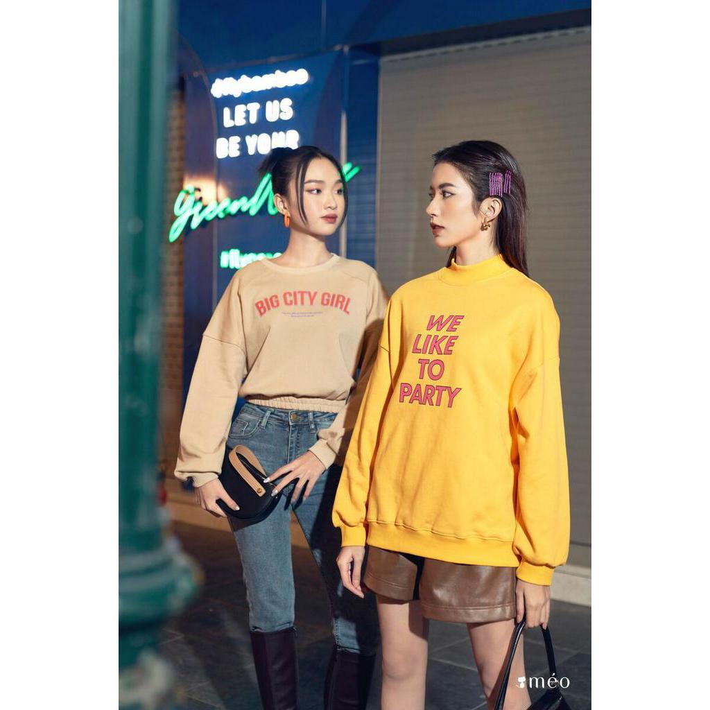 Áo Nỉ Big City Girl Méo Shop