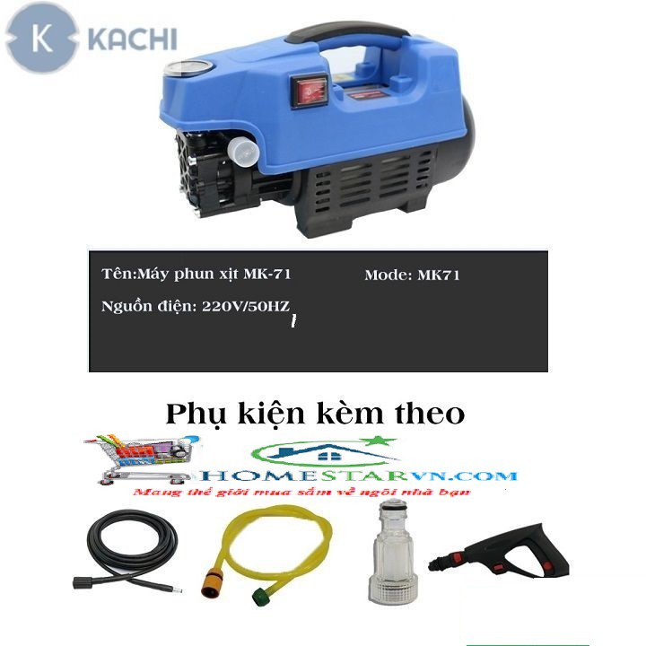 Máy rửa xe Kachi MK71 - Motor Từ - Mẫu mới nhất