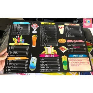 10 cuốn menu bìa bồi 30 x 44cm