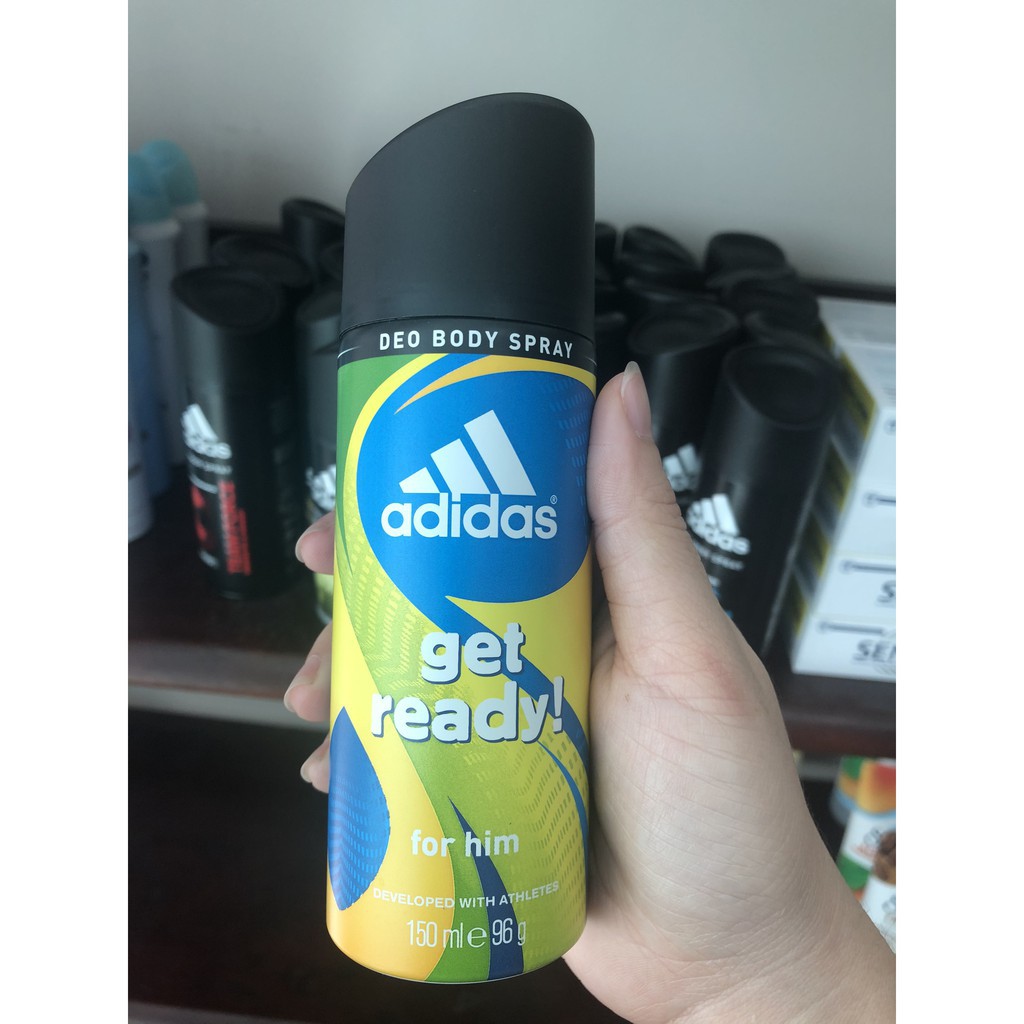 Xịt khử mùi Adidas Get Ready nam tính - phong cách - lịch lãm 150ml ( Châu Âu)