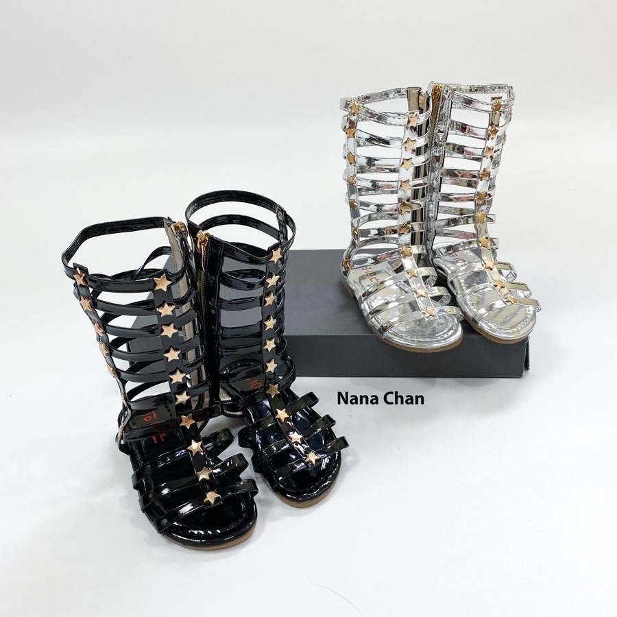 G070 - Dép chiến binh cho bé đính sao sz 26-36, dép mùa hè thời trang, dáng cao