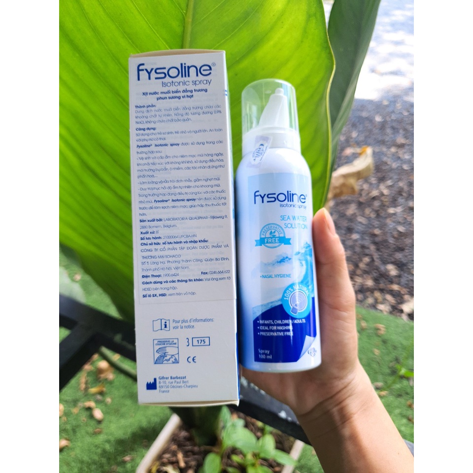 Fysoline - Xịt nước muối biển sâu Fysoline Isotonic spray 100ml cho trẻ - số 1 tại Pháp