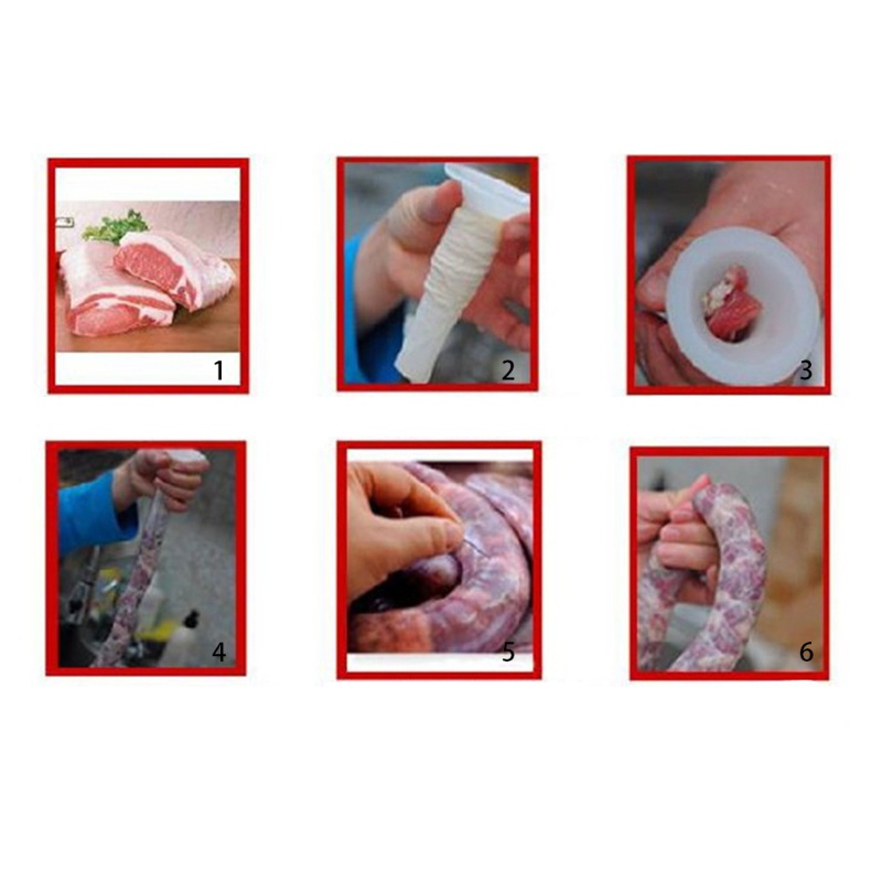 QQ Bộ 3 Ống Nhựa Nhồi Xúc Xích Cho Máy Xay Thịt Thủ Công #5#