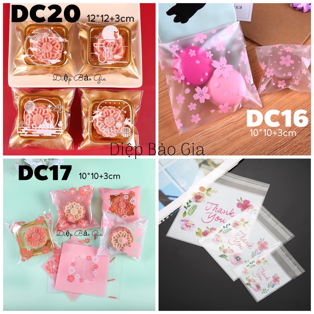 Khay túi dán miệng size 50-100g (100 bộ) nhiều mẫu