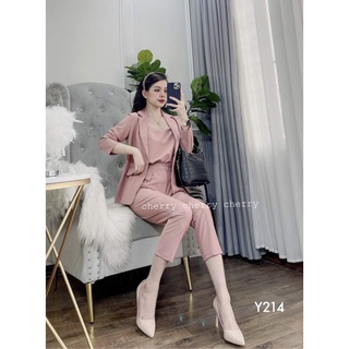 Sét vest công sở kèm áo lụa Y214