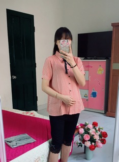 Áo sơ mi bầu cộc tay hè 𝐀𝐁𝟎𝟖
