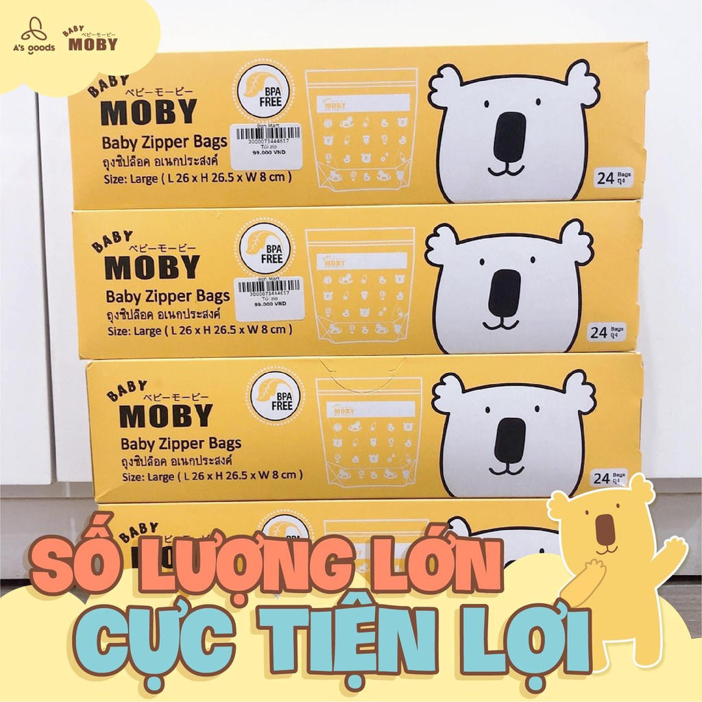 Túi zip đa năng Baby Moby