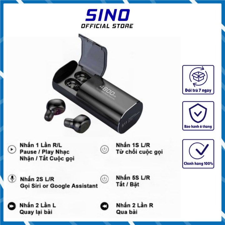 Tai nghe bluetooth gaming s11 không dây kèm sạc dự phòng flashback S11 SINO