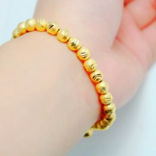 Lắc tay mạ vàng hạt bi chân không cực  đẹp